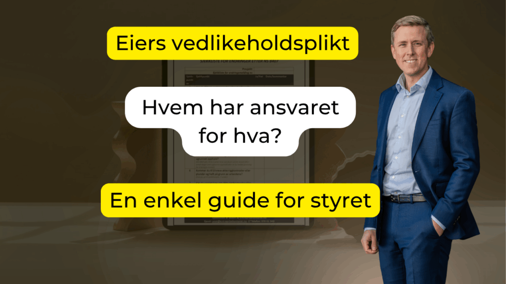 vedlikeholdsplikt i sameie og borettslag