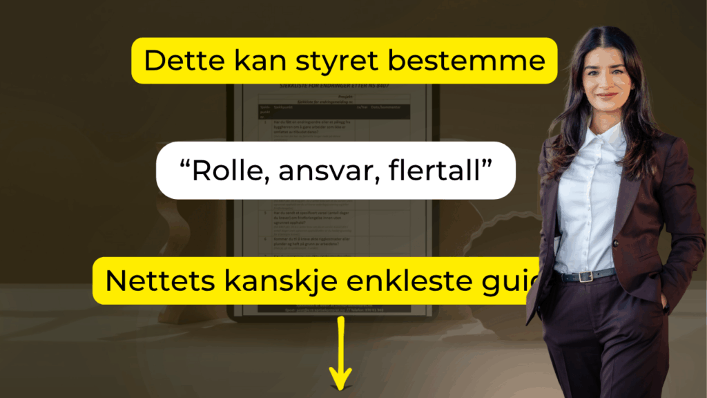 Ofte stilte sporsmal dette kan styret bestemme
